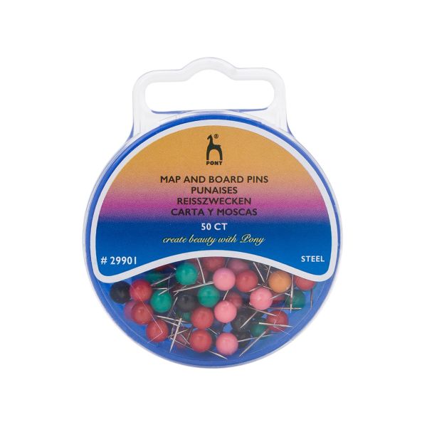 Булавки портновские 0.8 мм, l=15 мм, сталь, 50 шт, Pony, 29901