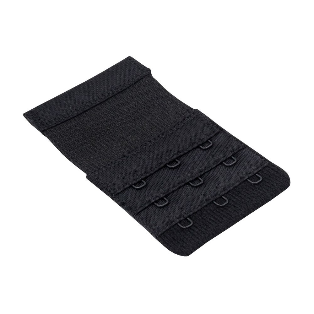 Удлинитель застежки для бюстгальтера 3*3, 50 мм, черный, 1 шт, Pony, 73305