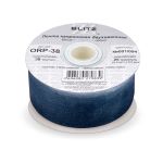 Лента капроновая (органза) двухцветная 38.0 мм / 22.5 метров, 001/094 белый/т.синий, Blitz ORP-38