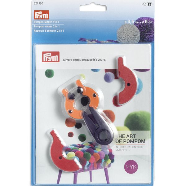 Устройство для изготовления помпонов, 1 шт, S, 3.5 + 5 см, Prym 624180