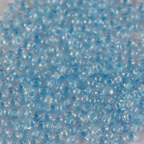 Бисер Preciosa прозрачный с цв. центром и покрытием 10/0 (2.3 мм), круг.отв., 50г, (38632)