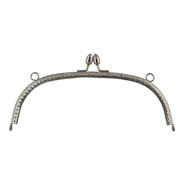 Застежка для сумки фермуар 20.5х7.5 см, 5 шт, 01 серебро, Gamma FER-09