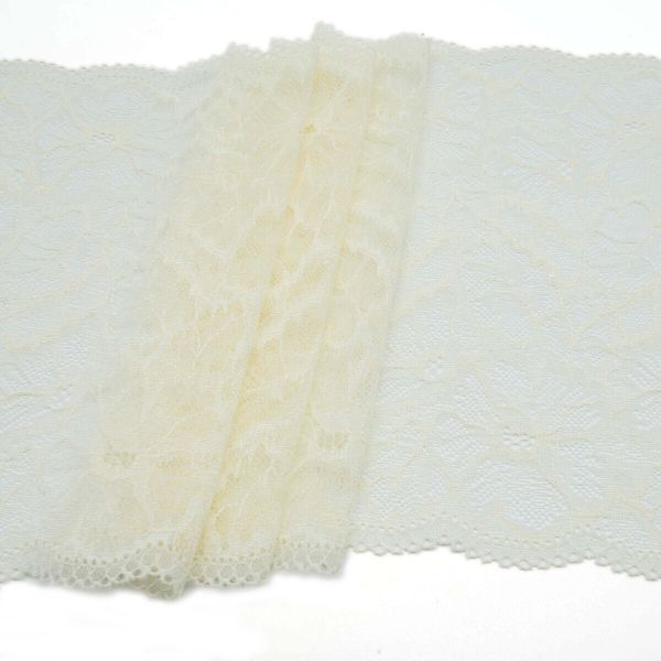 Кружево бельевое эластичное 250 мм / 10 м, телесный