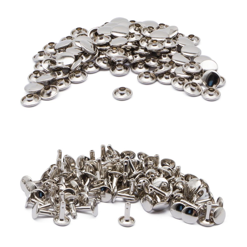 Хольнитены двухсторонние ⌀9 мм, h=11 мм, (никель), 100 шт