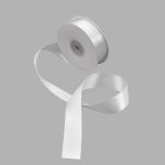 Лента атласная 2-сторонняя 25.0 мм / 22.86±1 метров, C1188 серебристый, 6102-0013, Globus