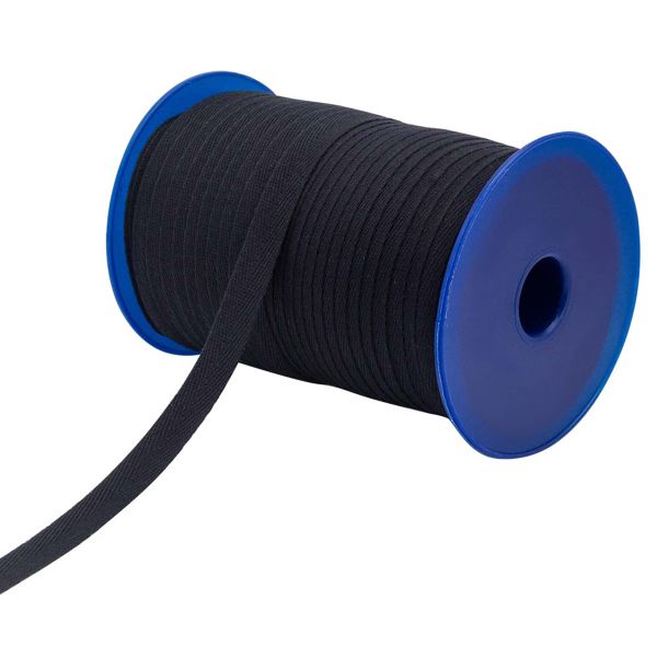 Тесьма (лента) киперная (100% х/б) 15.0 мм / 100 метров, черная, 1015Ч