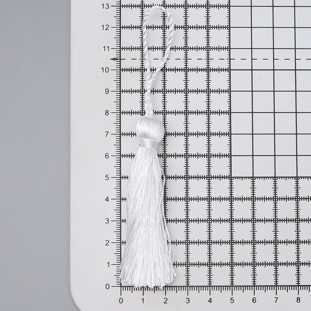 Кисти шторные 70.0 мм, вискоза, цв.001 белый, 5 шт