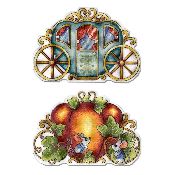 Набор для вышивания на пластиковой канве МП Студия Карета 13х18 см, Р-837