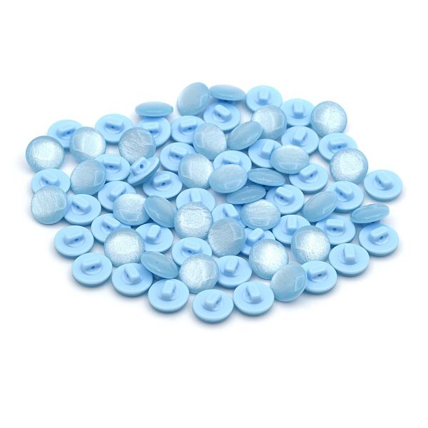 Пуговицы на ножке 22L (14мм), пластик (col.05 голубой), 72 шт, CR P-45