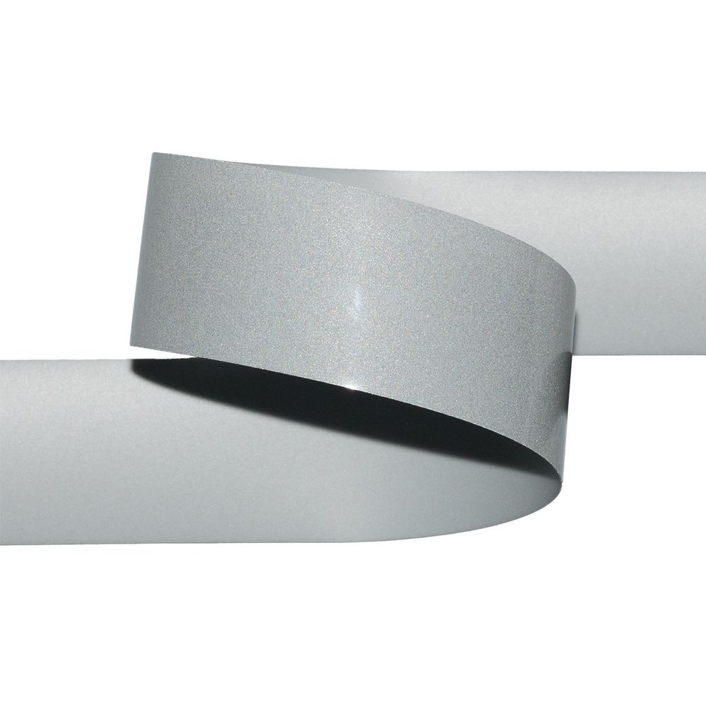 Лента светоотражающая (катафотная) термоклеевая [cpl:420], 25 мм / 50 метров, 100% полиуретан, серебро, Gamma TG9400