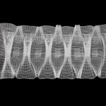 Лента (тесьма) шторная: сборка вафельная (1:2.5) 80 мм / 100 метров, 420201