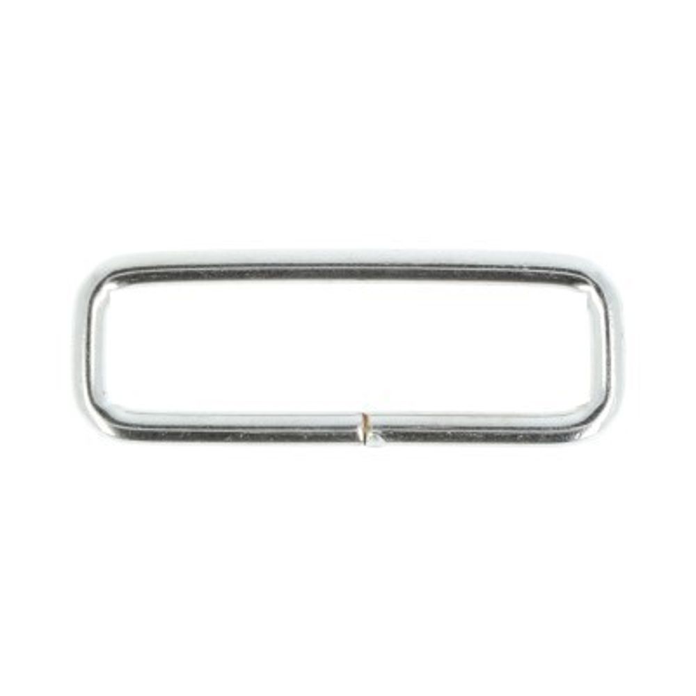 Рамка металл прямоугольная разъемная 25х7 мм, 100±5 шт, никель, Gamma KI-25