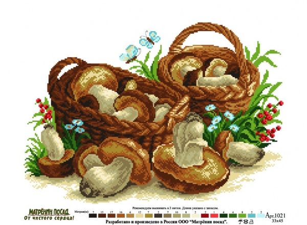 Рисунок на канве Матренин Посад 37х49 - 1021 Грибная пора