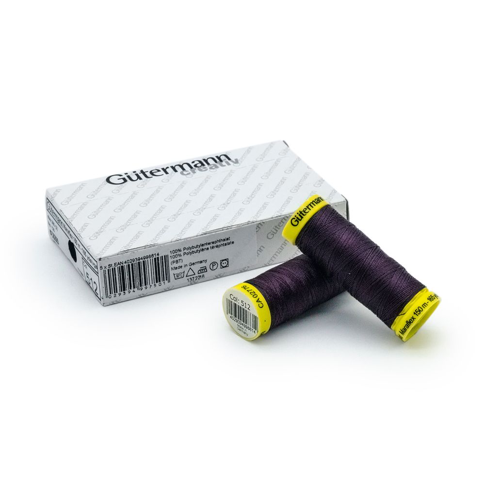 Нитки для трикотажа Gutermann Maraflex, 150м, 512 баклажан, 5 катушек