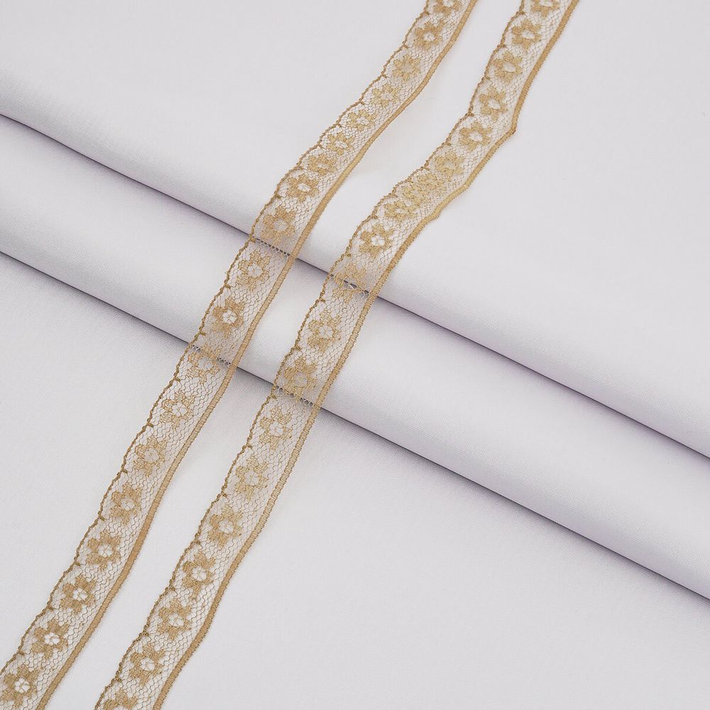 Кружево капроновое 14 мм / 30 метров, 136-1, 100% п/э, цв. коричневый, 26763