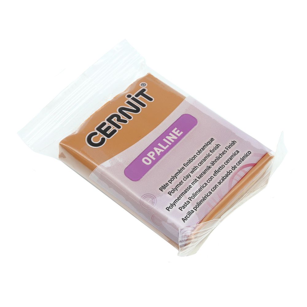 Полимерная глина Cernit Opaline запекаемая, фарфоровая 56 гр, 807 карамельный