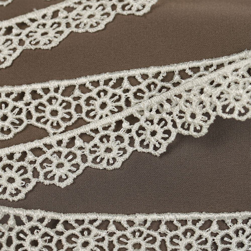 Кружево гипюр (плетёное) 15 мм цв.02 молочный, 9м, Kruzhevo