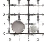 Пуговицы джинсовые ⌀14 мм, фиксированная ножка, сталь, гладкая, черный никель, 100 шт, New Star