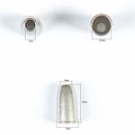 Наконечник для шнура металл колокол ⌀3,5/6,5 мм, 14х8 мм, мет. цв.серебро, 20 шт