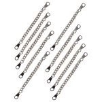 Вешалка-цепочка для одежды 100х5 мм, никель, 10 шт