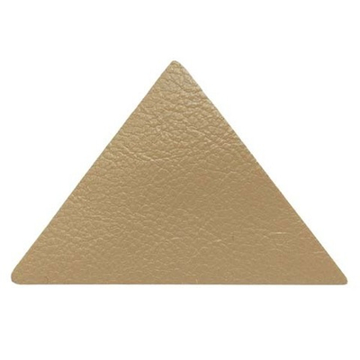 Термоаппликация из кожи треугольник сторона 5см, 2 шт в уп, 100% кожа, 06 бежевый