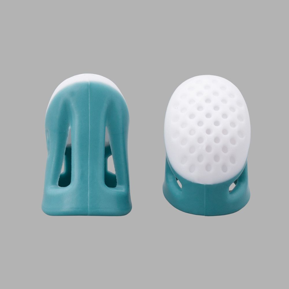 Наперсток силиконовый с пластиковой вставкой, размер S, 2 шт