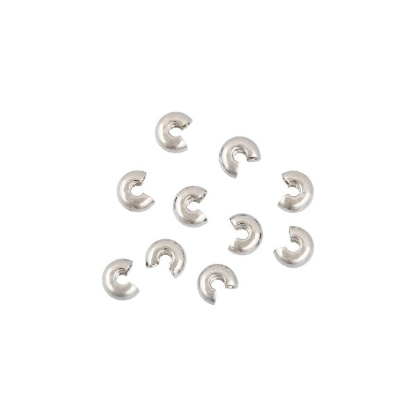 Кримп покрывной 4х2.5 мм, 50 шт, 01 под серебро, Zlatka FMK-X01