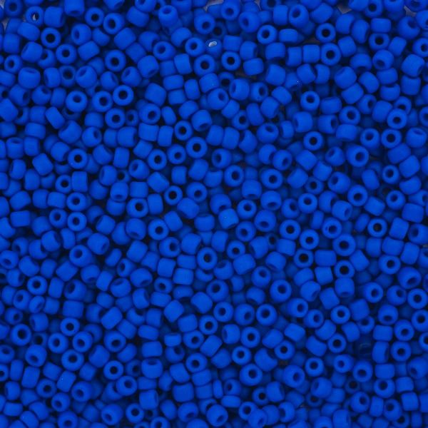 Бисер Astra&Craft 11/0 (2.1 мм), 200 г (10х20 г), цв. M48синий/непрозр.матовый