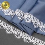 Кружево гипюр (плетёное) 25 мм, матовая нить TBY.0503, цв.белый уп.13.71м, Kruzhevo