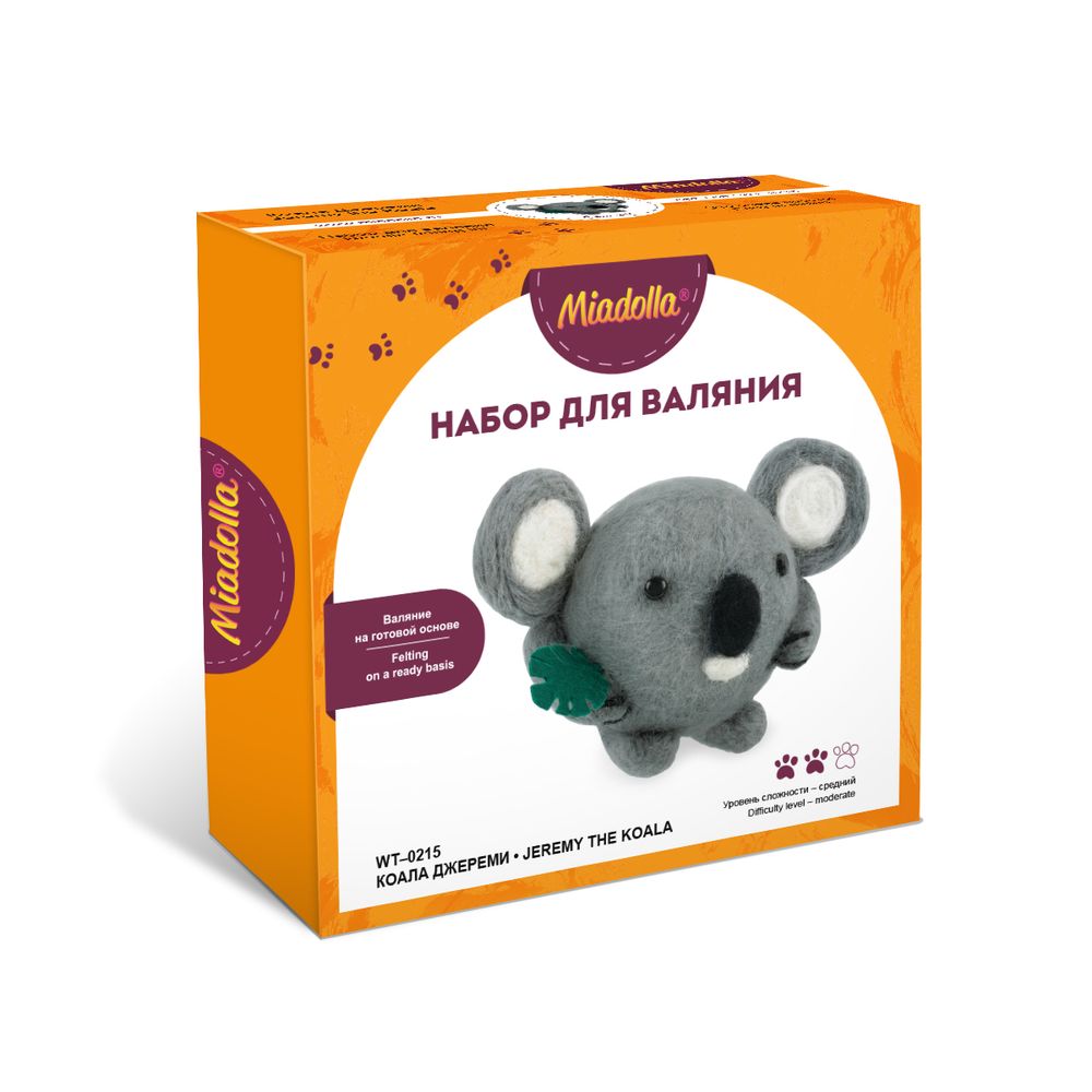 Набор для валяния Miadolla WT-0215, Коала Джереми, 8 см