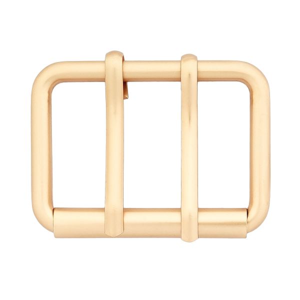 Пряжка прямоугольная 45 мм, с двумя язычками, металл (Gold Золото матовое), МТ_1864, 6 шт