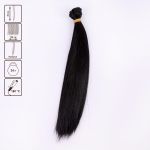 Трессы для кукол 25 см, 100 см, 34 г, 06 черный, HobbyBe HAR-3