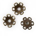 Шапочки для бусин цв. бронза 10мм, уп.50 шт