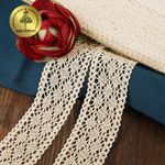 Кружево вязаное (тесьма) 40 мм, 6211 цв.01 молочный, 25м, Kruzhevo