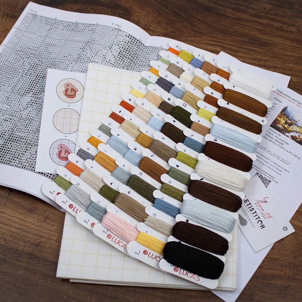 Набор для вышивания нитками Luca-S B621, Величие природы, 67х44см