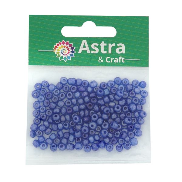 Бисер Astra&Craft 6/0 (4.1 мм), 150 г (10х15 г), цв. 146 сине-сиреневый/жемчужный