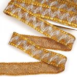 Тесьма отделочная 40 мм, 13-7871 цв.золото уп.13.71м