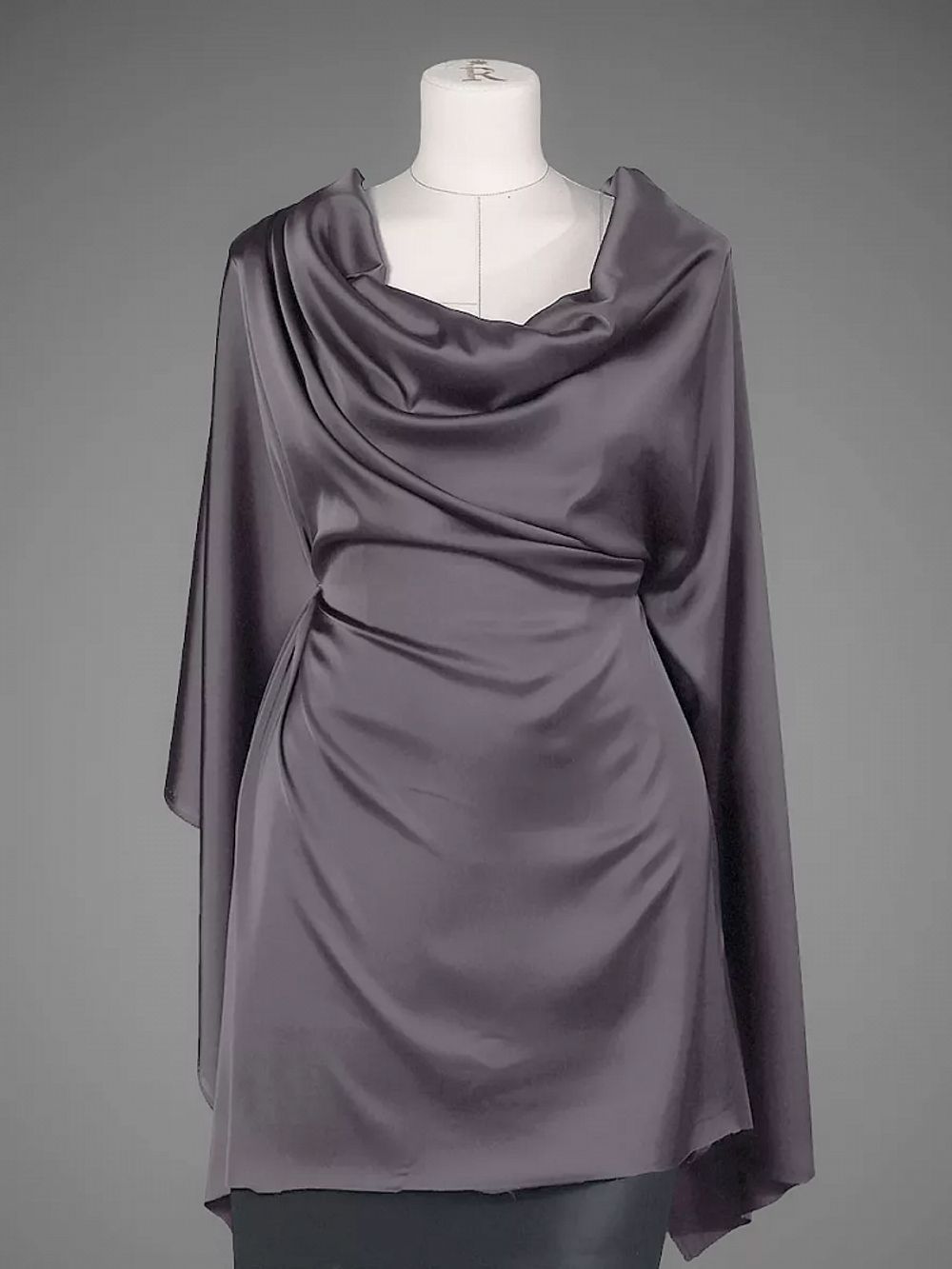 Шелк Армани 90 г/м², 150 см / 2 метра TBYArm-126 цв.126 серый (шиншилла)