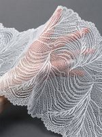 Кружево бельевое эластичное 215 мм / 2.7 м, 3517, цв.004 белый, Kruzhevo