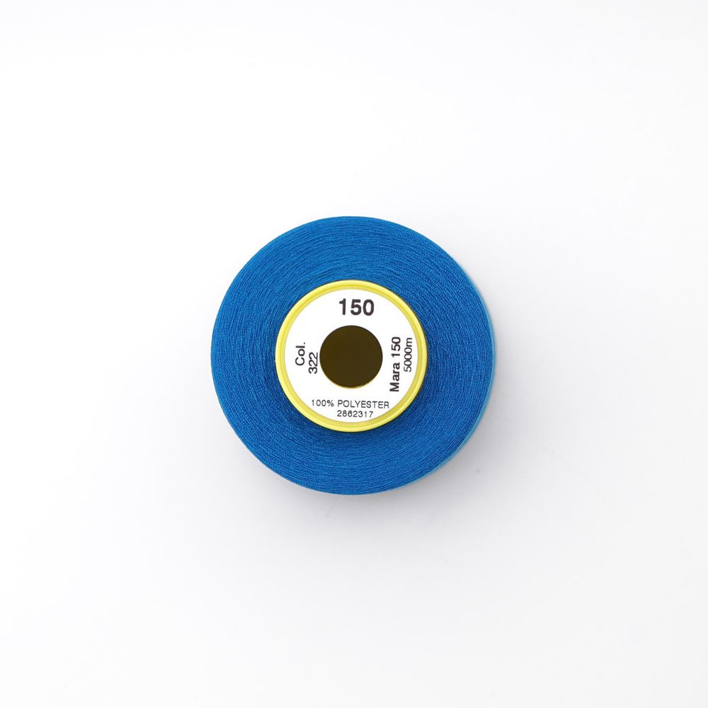 Нитка особо тонкая Gutermann Mara №150 (150/2), 5000 м, 713961, цв. 322 лазурно-синий, 1 катушка