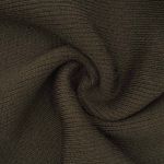 Полотно трикотажное тонкое по кругу (для шапок), 12 кл, 20 см / 2.9 метра, 2 сложения, 369/1 оливковый (хаки)