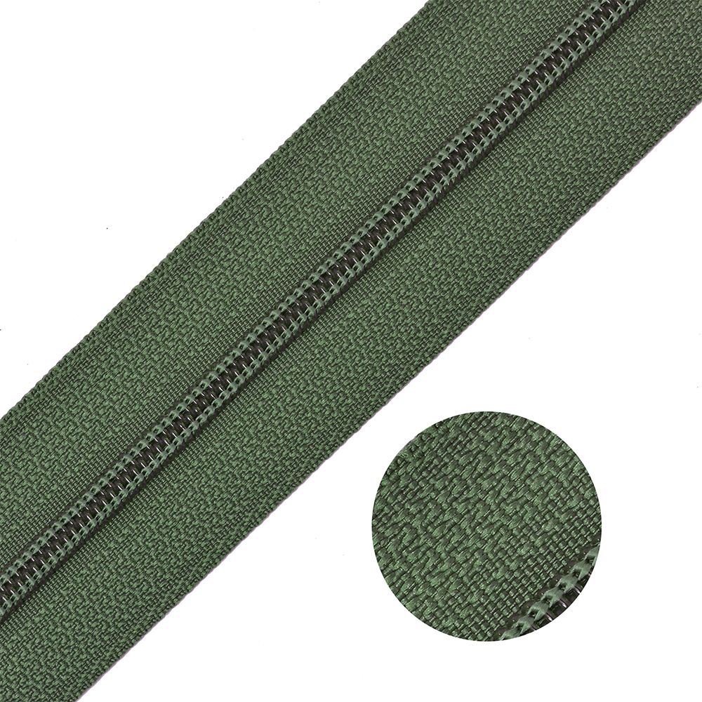 Молния рулонная спиральная (витая) Т3 (3 мм), цв.F269 т.зеленый уп.400м