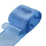 Лента для бантов (капрон) _8 см, 25 м (голубой) С3501