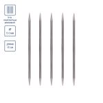 Спицы чулочные металл ⌀5.0 мм, 15 см, 5 шт, Gamma MK5-15