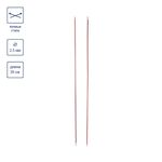 Спицы прямые металл ⌀2.5 мм, 35 см, красный, Gamma CNK