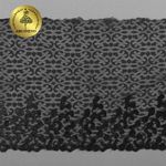 Кружево на сетке широкое 205 мм, диз.OG48, цв.черный, правая, 6м, Kruzhevo