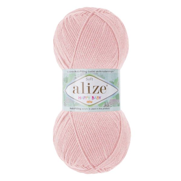 Пряжа Alize (Ализе) Happy Baby New / уп.5 мот. по 100 г, 320м, 184 розовая пудра