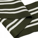 Подвяз (довяз) трикотажный 14.0х100 см, олива с белыми полосами, двухслойный, 100% п/э, 1 штука