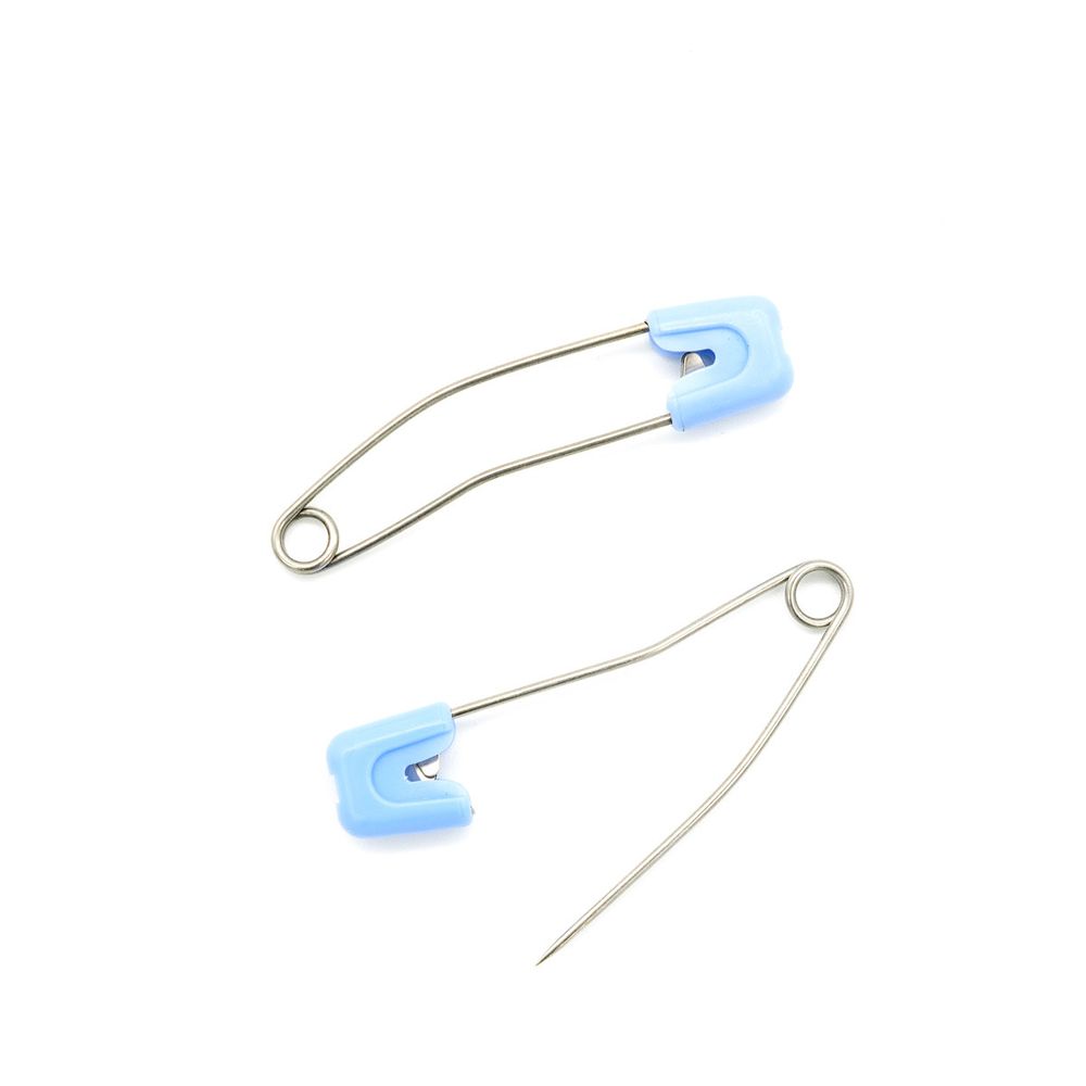Булавки английские с замком безопасности, голубой, Pony /TOS/