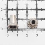 Наконечник для шнура металл колокол ⌀3,5/7 мм, 12,5х11,5 мм золото, 100 шт